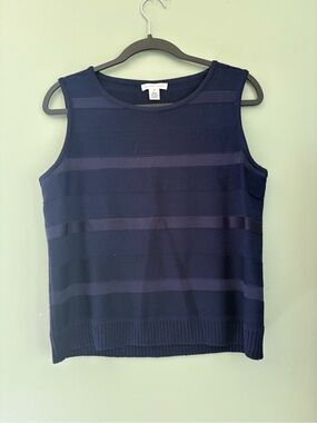 St. John Collection Navy Sleeveless Knit Tank Top